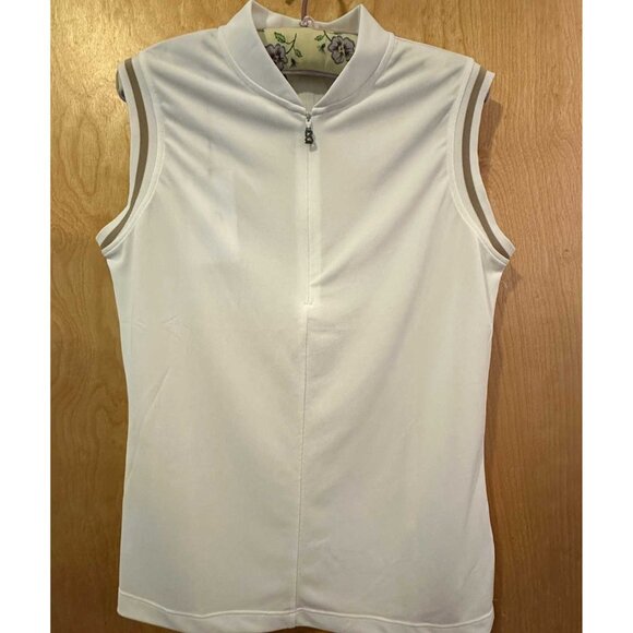 😎🎾 ⛳️Bogner Sleeveless Zip Polo, Size 8/Medium - Picture 4 of 6